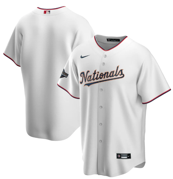 Men's Washington Nationals Blank White 2020 Gold Program Stitched Championship Jersey Men's Washington Nationals Blank White 2020 Gold Program Stitched Championship Jersey